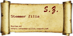 Stemmer Zilia névjegykártya